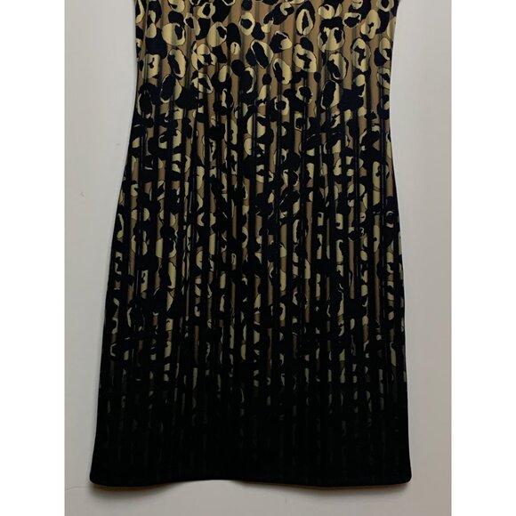 Isle by Melis Kazan Women's Waterfall Effect Sheath Dress Sleeveless Geo Size M - Picture 3 of 8